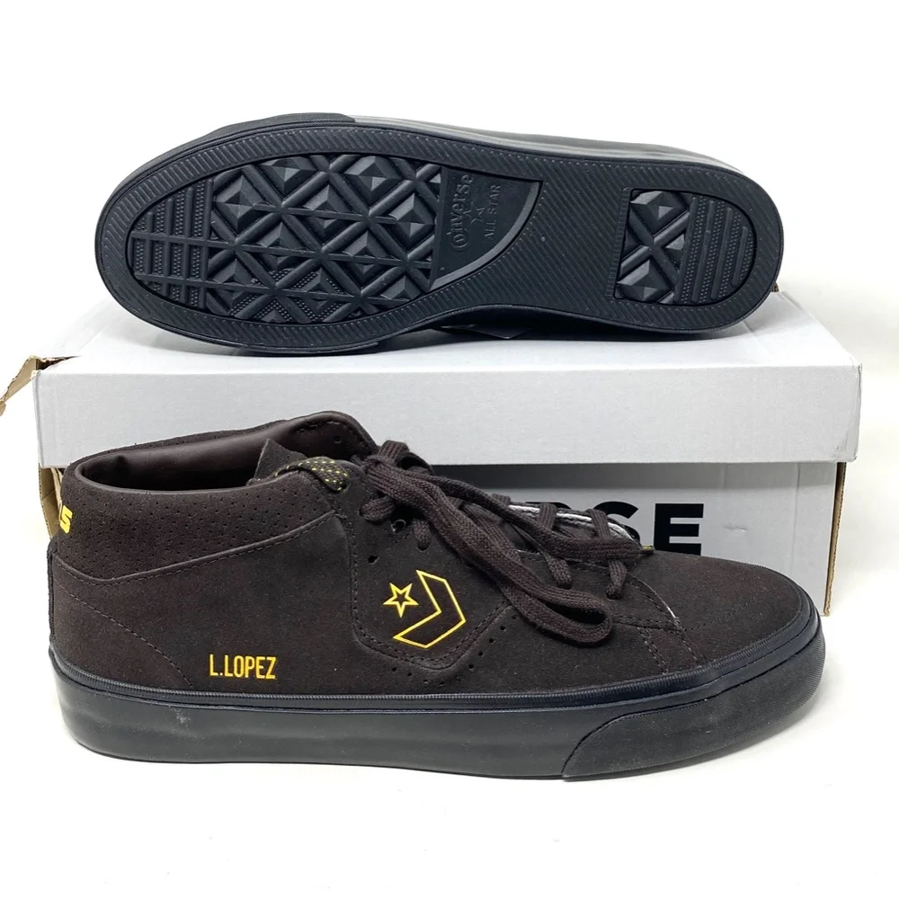 Converse Louie Lopez Pro Shoes Mid Top Suede Brown Women's Size Sneakers A01247C - Picture 5 of 10